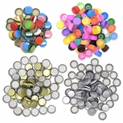 병뚜껑 금색 은색 알루미늄 PVC 칼라병뚜껑 소품 장식 만들기 공예재료