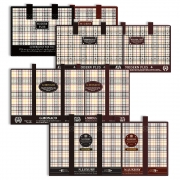 체크 타포린 쇼핑백 방수 지퍼형 포장 행사 쇼핑백