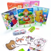 큐빅 보석 십자수세트 DIY 만들기 비즈십자수세트 도안 스티커형 액자형 취미 공예용