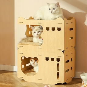 [캣냐옹] 곰돌이 스크래쳐 고양이 하우스 2종